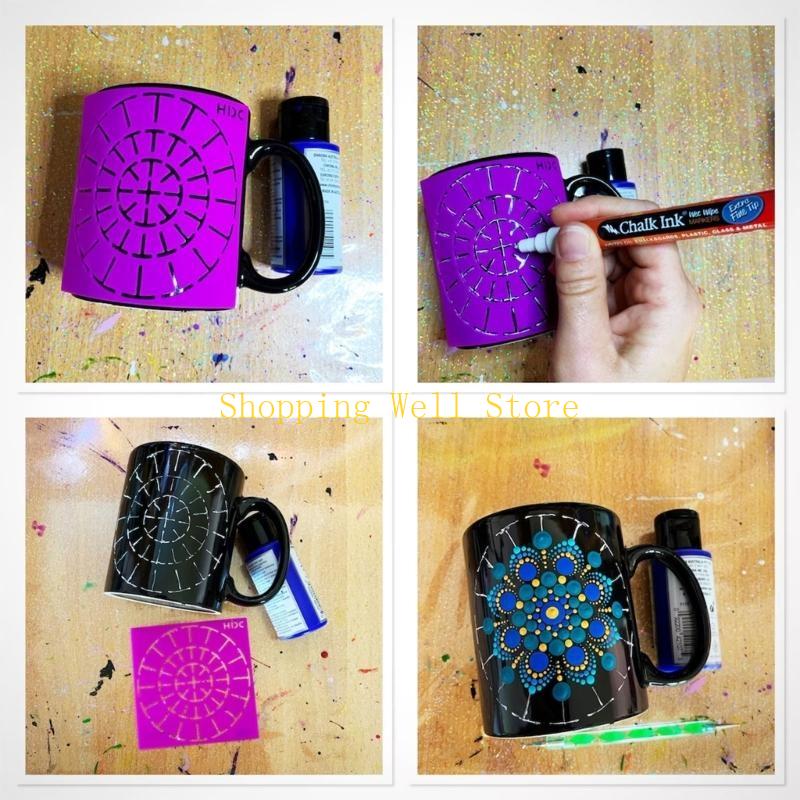 KX4B Geometric Dot Painting Tool for Painting on Fabric Canvas Glass Rock