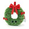 17CM Christmas Wreath Plush Jewelry With Cute Smiling Face Plush Doll Christmas Tree Decoration Home Decoration