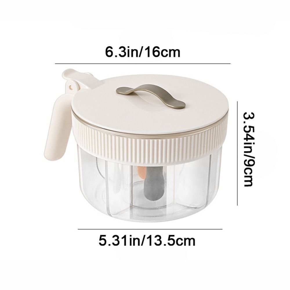 Sealed 4 Grids Seasoning Box Moisture-proof Seasoning Jar Convenient Salt Organizer  for Home