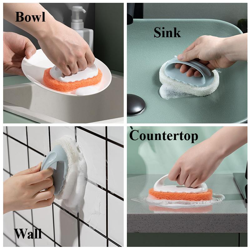 Bathtub brush with handle, tile brush, kitchen decontamination brush, pot sponge wipe, cleaning brush