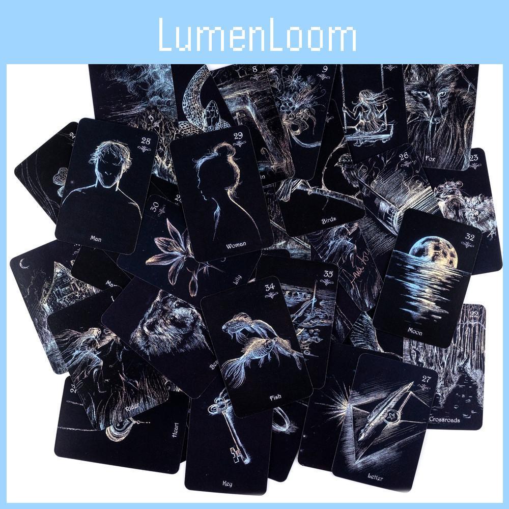 Clair De Lune Lenormand Deck With Copper Paper Material For Sensory And Parentchild Interaction