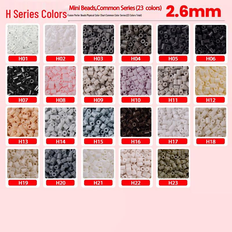 Carefully Selected 2.6MM Fusion Beads: 221 Colors for DIY Puzzle Projects