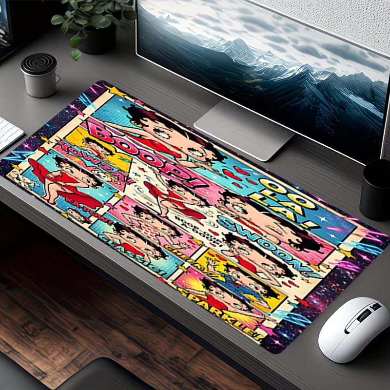 Betty Boop Print Mouse Pad, for Keyboard Pad Laptop PC Mat for Office Home Use, Desk Decor, Perfect Birthday Gift for Gamers