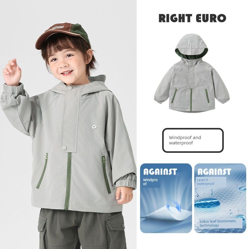 Right European Style Boys' Jacket Spring and Autumn 2026 New Model Top for Toddlers Children's Clothing Boys' Windproof Clothing
