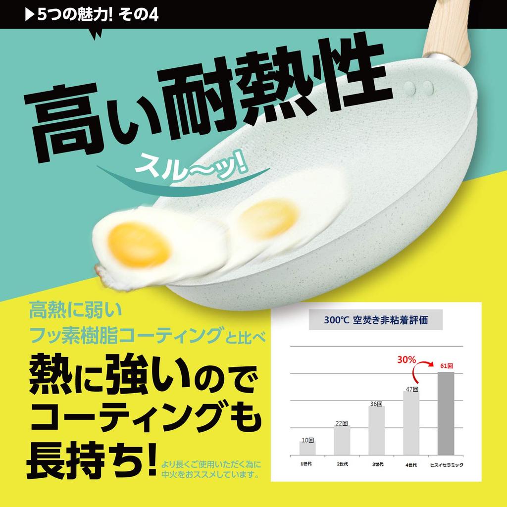 Apide KUKUNA Jade Diamond W Stone Frying Pan 26cm & KKN-JD26F