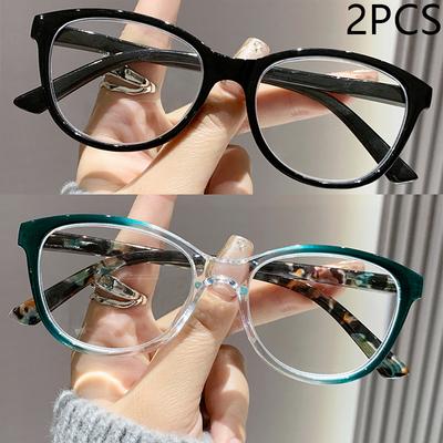 1/2/3PCS High-end Reading Glasses Anti-blue Light Cat-eye Fashion Glasses for Elderly Women 2002