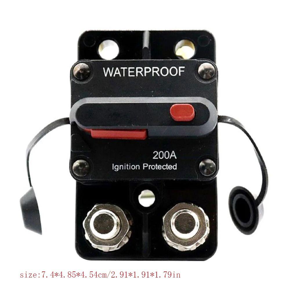 Dual Battery Fuse Reset Device Waterproof DC Circuit Breaker Manual Reset Circuit Breaker  Boat