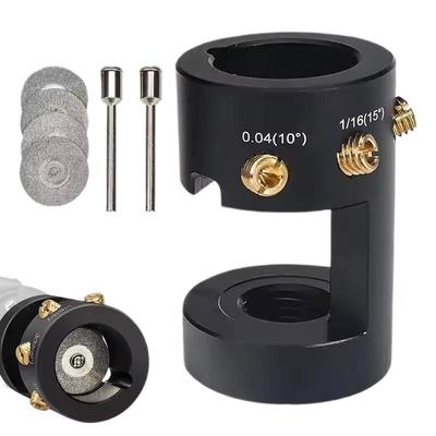 Meuleuse d'électrodes en tungstène Outils de soudage Tig Multi-angle et trous horizontaux décalés avec fentes de coupe, Outils de meulage d'électrodes