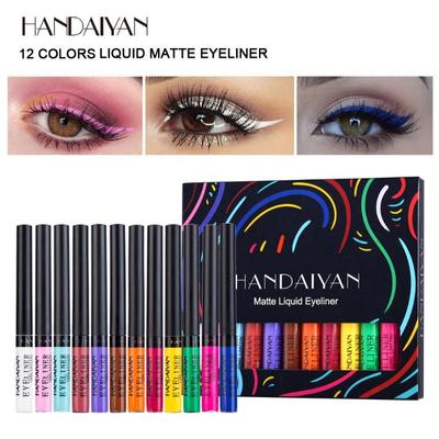 Color Matte Eyeliner Αδιάβροχο και γρήγορο στέγνωμα Υγρό Eyeliner Μακιγιάζ ματιών που διαρκεί