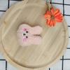 Korean Version of Cartoon Rabbit Plush Brooch Cute Blush Rabbit Keychain Doll Animal Doll Brooch Small Gift