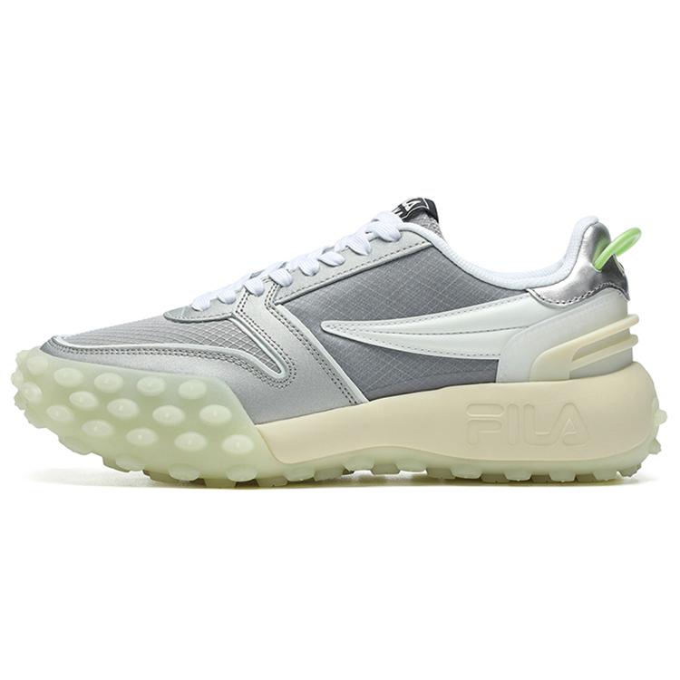 FILA Gara Textile, TPU, Leather Low top Casual Shoes Women s Silver Gray F12W213111FSW 38