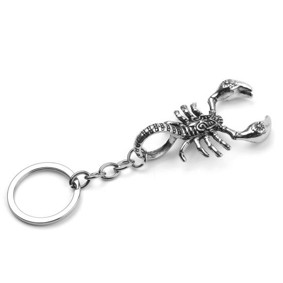 Retro Unisex Alloy Scorpion Pendant Keychain Bag Hanging Ornament Key Chain Ring