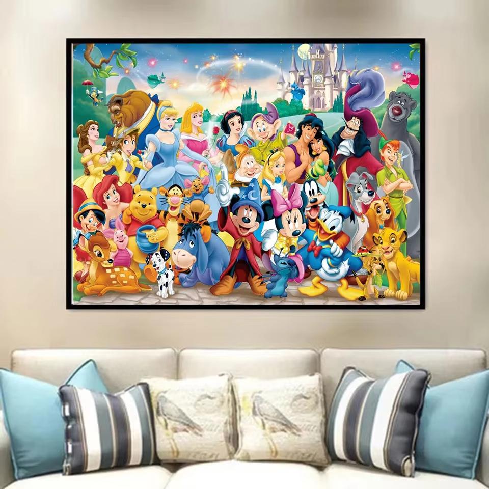 Diamond Painting Stitch Embroidery Supplies Snow White Canvas Princess Cross Stitching Kits Cartoon Decor for Home Gift