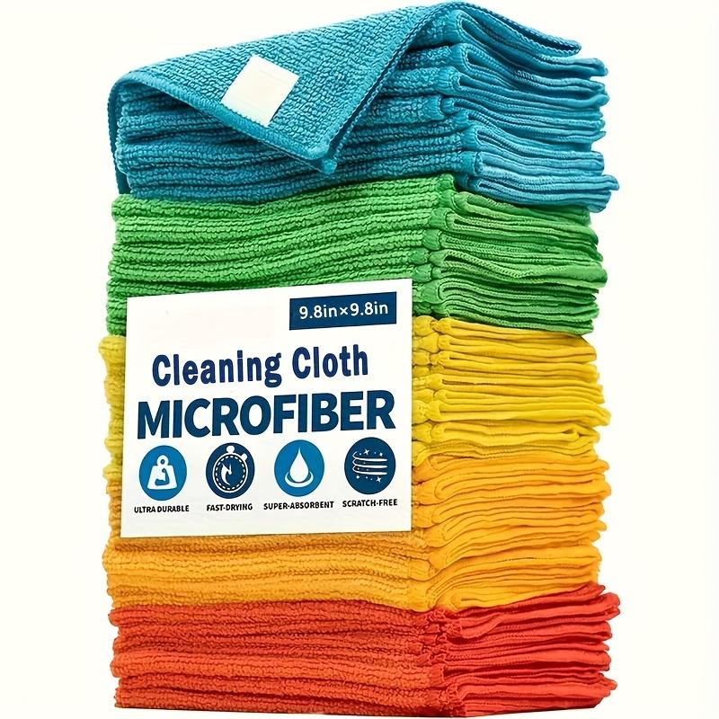 

8 ultra-fine fiber cleaning cloths - reusable, non-woven, highly absorbent, scratch-free wiping papers for dusting, polishing random color