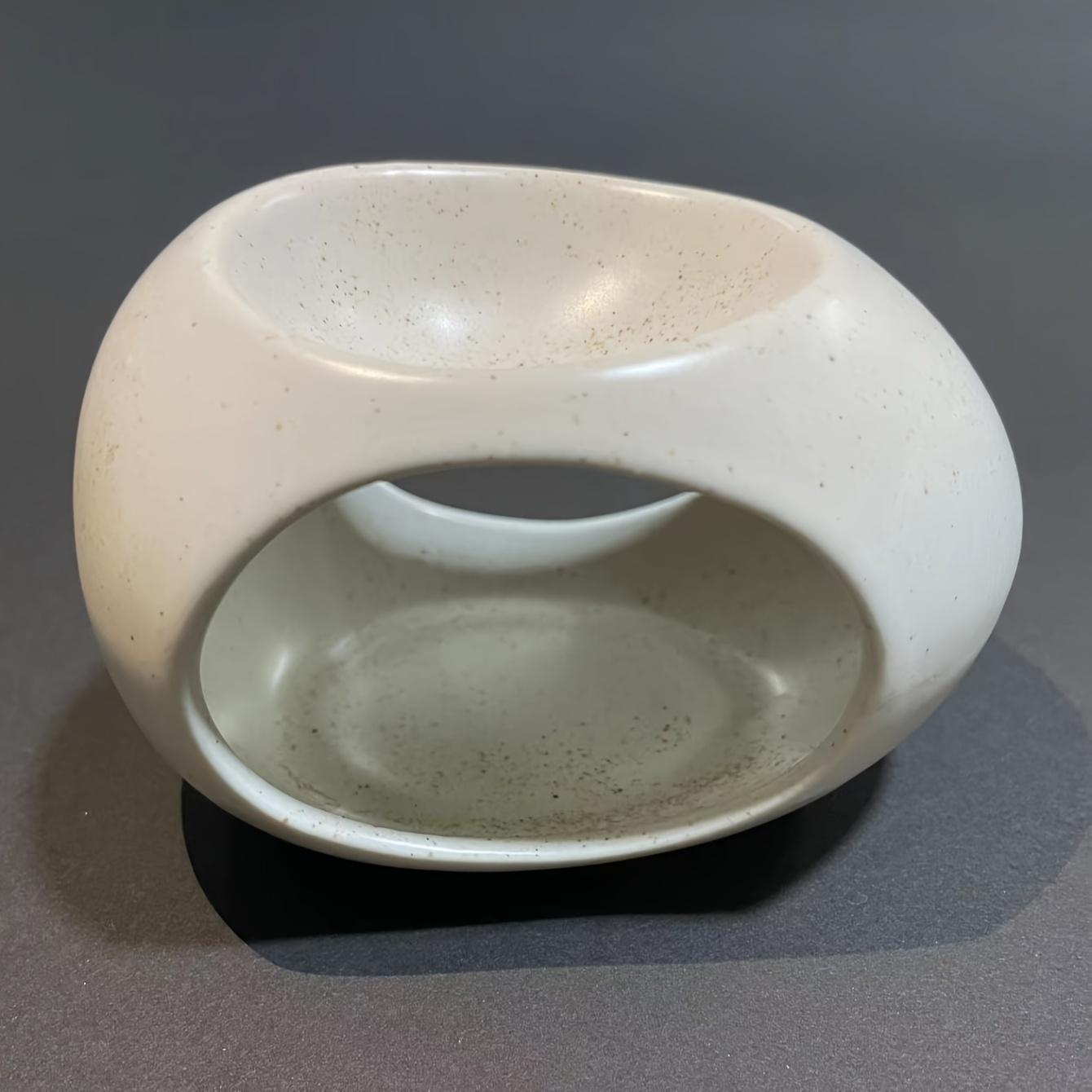 

Керамический подсвечник в форме яйца для столешницы Идеально подходит для декора на Хэллоуин или Рождество белый