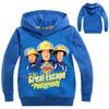 The New Children's Fleece Fireman Sam Cartoon Hooded Sweatshirt Hoodies Outwear Gifts