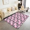 Kids Leopard Decor Carpet Area Rug Cute Pink Love Heart Living Room Rugs for Bedroom for Boys Girls Teens Modern Cheetah Indoor