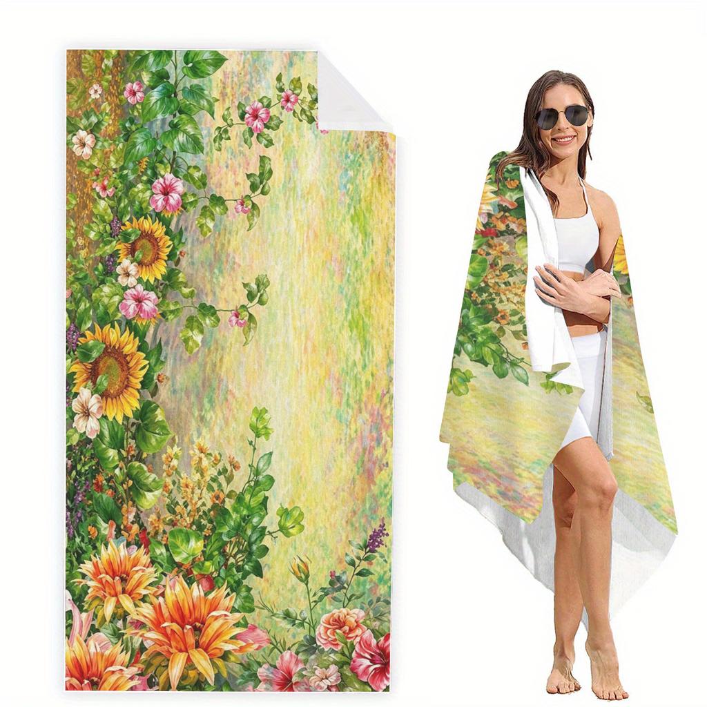 Multipurpose Polyester Beach Towel - Ideal for Swimming, Fitness, Camping, Yoga, Travel and Beach Activities