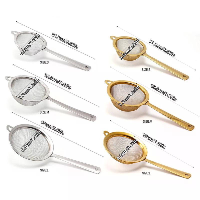New Stainless Steel Matcha Sifter Very Fine Mesh Rust-Proof Tea Strainer Easy To Clean Small Food Sifters For Kitchen