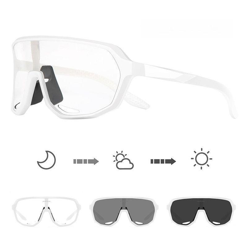 

Color Shift Sports Sunglasses Big Frame Monolithic Lens Comfort Fit for Cycling Hiking UV400 Protection Lightweight Adventure Ready