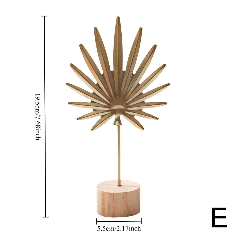 1pc Nordic style light luxury metal crafts creative home living room foyer wine cabinet decorations iron ginkgo leaf ornaments