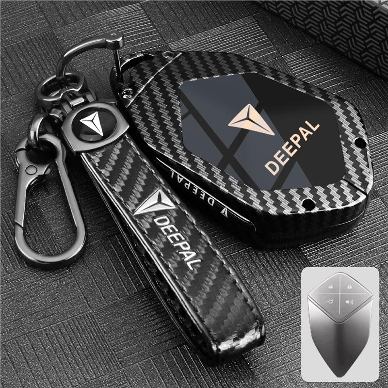 Deep Blue Key Cover for 2026 Changan S05/S07/L07/S09/SL03/G318 - Full Coverage Car Key Case.
