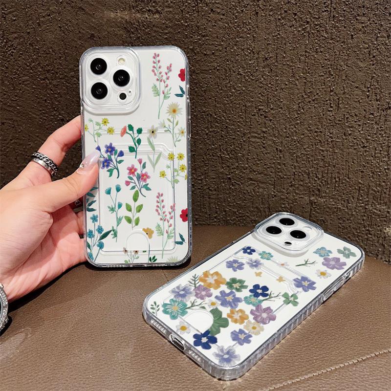 Držák na karty Silikonová peněženka Kapsa Pouzdro Pro iPhone 17 Air 16 Pro Max Samsung A06 A16 A36 A56 Xiaomi Redmi Note 12 13 14 Kryt Průhledný nárazník telefonu