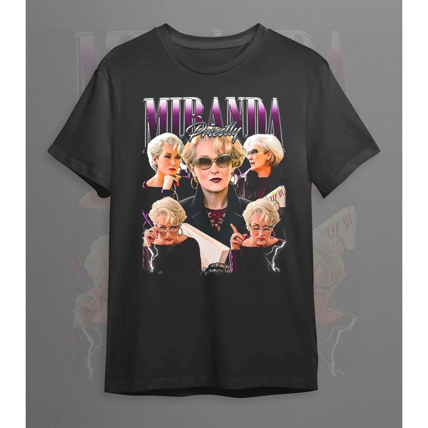 Movie The Devil Wears Prada Miranda Priestly T-shirts Men Women Summer Cotton Y2K Clothing Fashion Breathable Short Sleeved Tee S