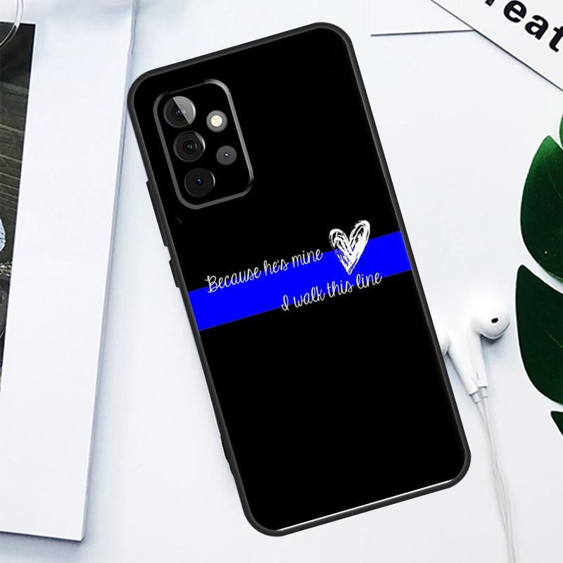 

Police Thin Blue Line American Flag For Samsung Galaxy A06 A05 A16 A54 A34 A14 A55 A35 A15 A53 A33 A13 A22 A32 A52 Phone Case Samsung A55