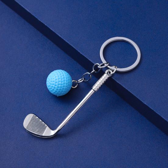 Keychain Pendant Simulated Golf Pendant Gym Keyring Sports Style Golf Club Key Holder Fitness Bag Accessories