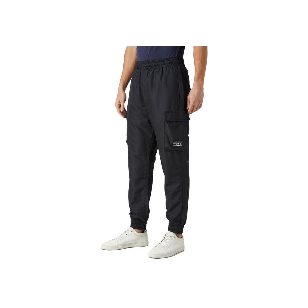 Emporio Armani Solid Mid-Rise Pocket Fitted Jogger Pants Men bottoms Black 6RPP02-PNETZ-1200
