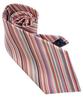 Paul Smith Necktie, 8cm Wide, Striped, PinkGray Multi-stripe [Used]