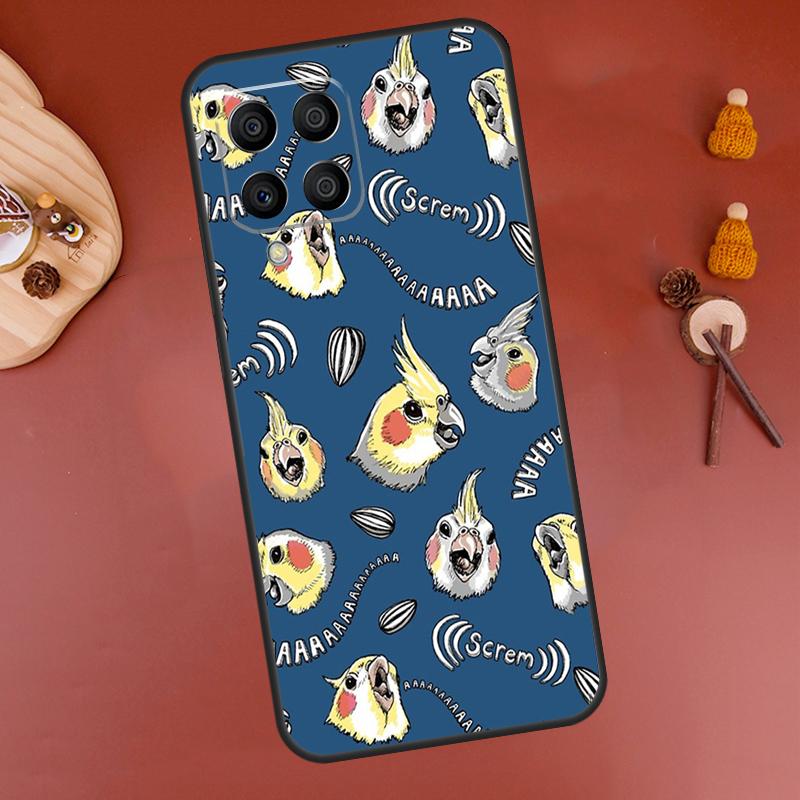 Cartoon Cockatiel Collage Case For Samsung Galaxy M33 M21 M31 M16 M36 M56 M53 M13 M12 M32 M52 M15 M55 M14 M35 M34 M54