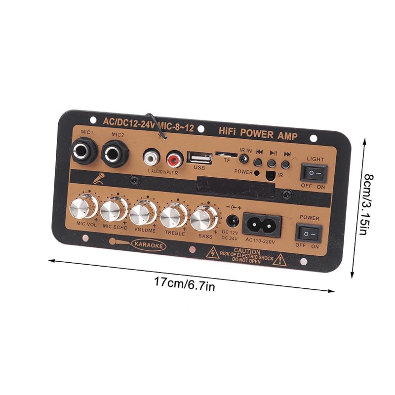 Eu/Us Plug Bluetooth 5.0 Amplifier Board With Optical Audio Amp Usb Fm Radio Tf Player Diy Audio For Karaoke Home Car 110V/220V