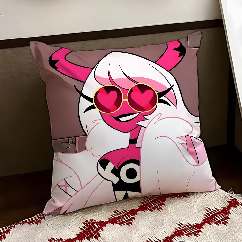 Anime HHelluva BBossS Cushion Cover Reversible Soft Durable Pillow Cover Home  Car MultiScene Use for Daily Comfort