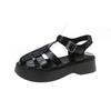 Thick -Soled Sponge Cake Toe Sandals Women 'S  New Summer Explosion Style With Skirt Roman Shoes Soft Bottom Super