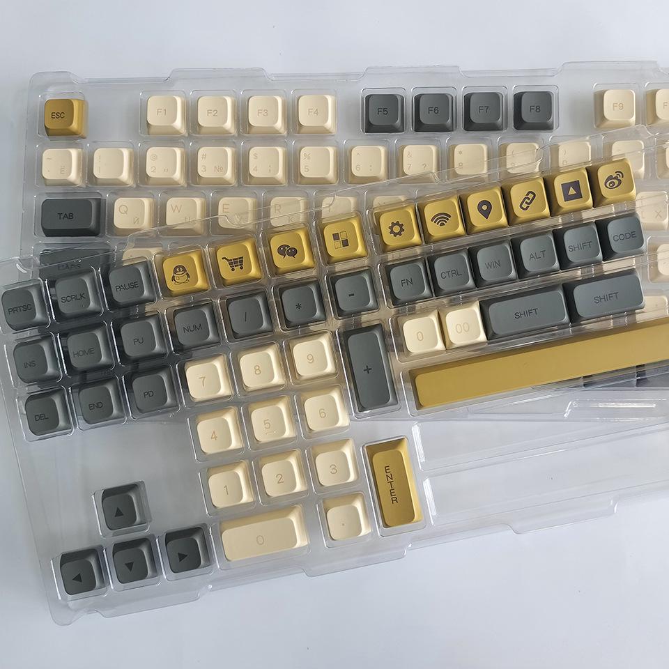 XDA PBT Keycaps Set: 125 Keys, Zhuyin, Korean, Thai, Russian, MX Switch Compatible