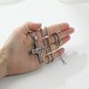 U7 Templer Halsketten aus Edelstahl für Herren Ritterkreuz Schild Anhänger 3D Geprägtes Amulett Symbol Christlicher Unisex Schmuck Geschenk
