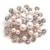 New Crystal Brooch Lapel Pins Fashion Women Wedding Dress Hijab Pins Jewelry Rhinestone Large Brooches