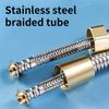 Flexible Shower Hose Crafted of Stainless Steel Materials Sturdy Structure Accessory with Standard Showerheads Use