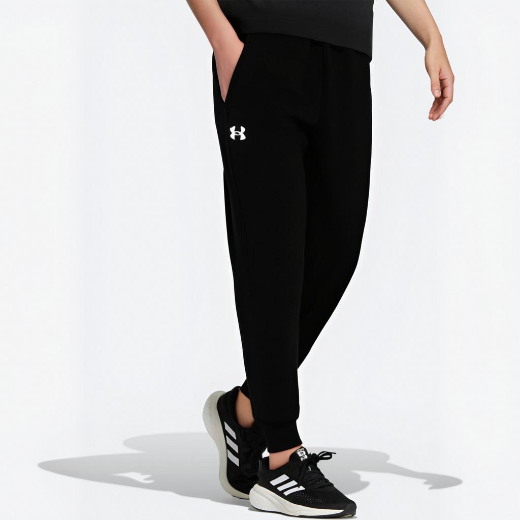 Under Armour Solid Color Loose Breathable Cuffed Knit Sports Pants Unisex pants Black 23600707-001