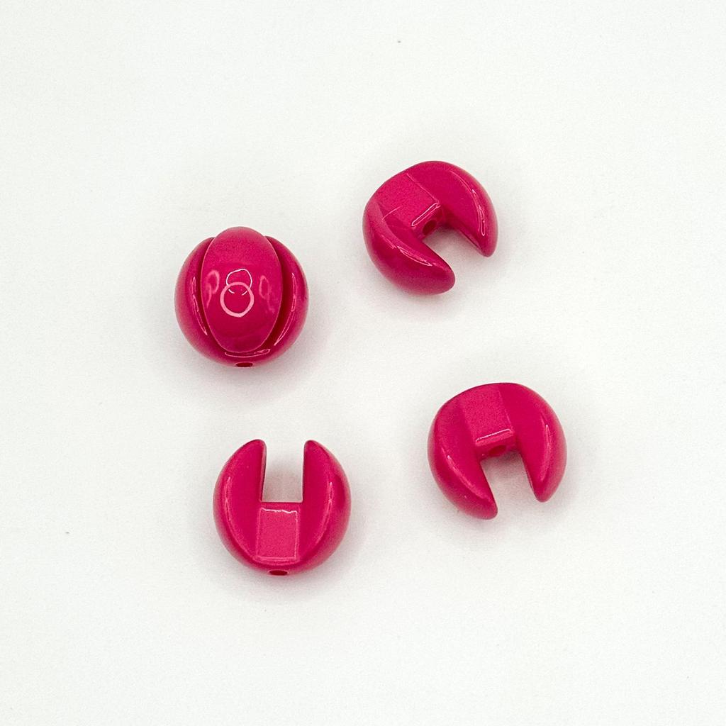 Acrylic Double Splicing Round Beads for DIY Jewelry and Keychain Accessories