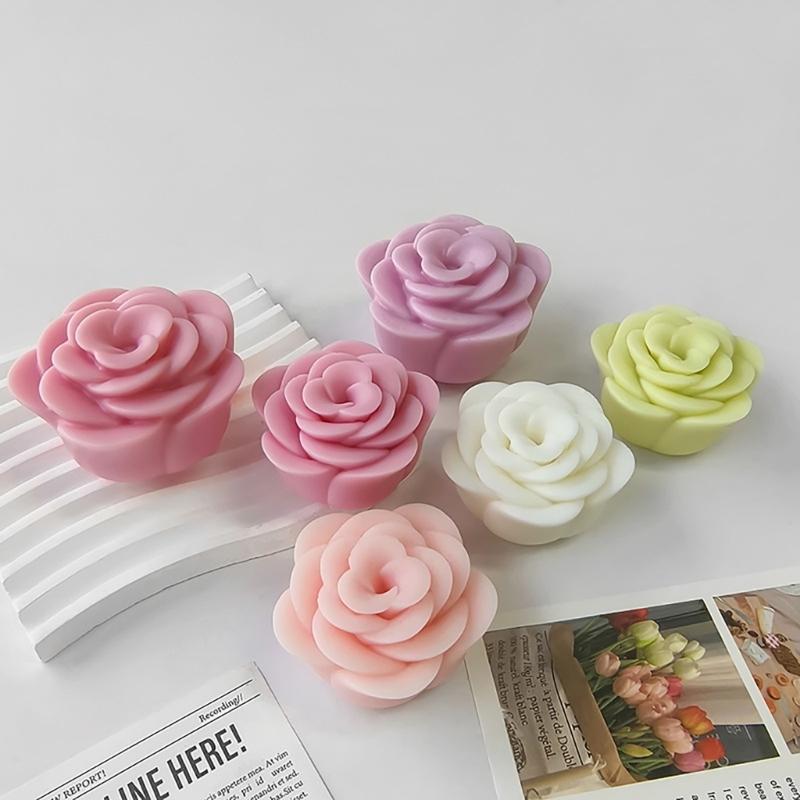 Elegant Rose Shaped Silicone Baking Mold Reusable Rose Shaped Flower Silicone Mold for Cake Baking and Chocolate Making