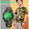 New Design Children Outdoor Sport Waterproof Watch Boys Student Camouflage Luminous Digital Watches