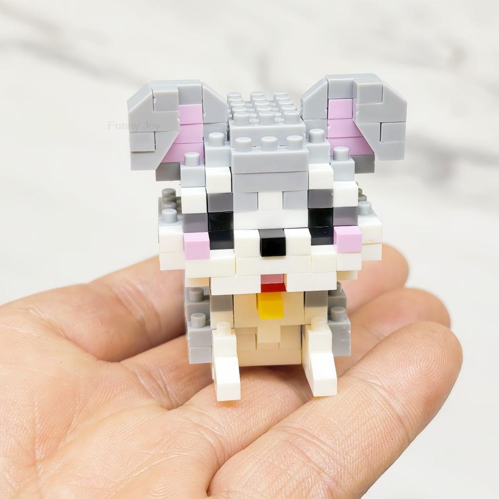 18 Styles husky Pet Cats Dog Building Block Cartoon Cute Doll Puzzle Assembly Children's Toy DIY Boys Girls Birthday Gifts