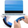 Frienda 12 Pieces Plastic Felt Edge Squeegee Tool Vinyl 4 Inch Felt Squeegee Applicator Tool Scraper Tool with Soft Cloth for Car Vinyl Wrap, Window