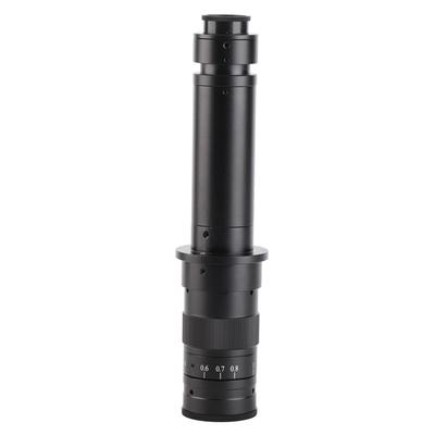 300X Zoom C Mount Lens Adjustable Magnification Aluminum Alloy for Industry Microscope Camera