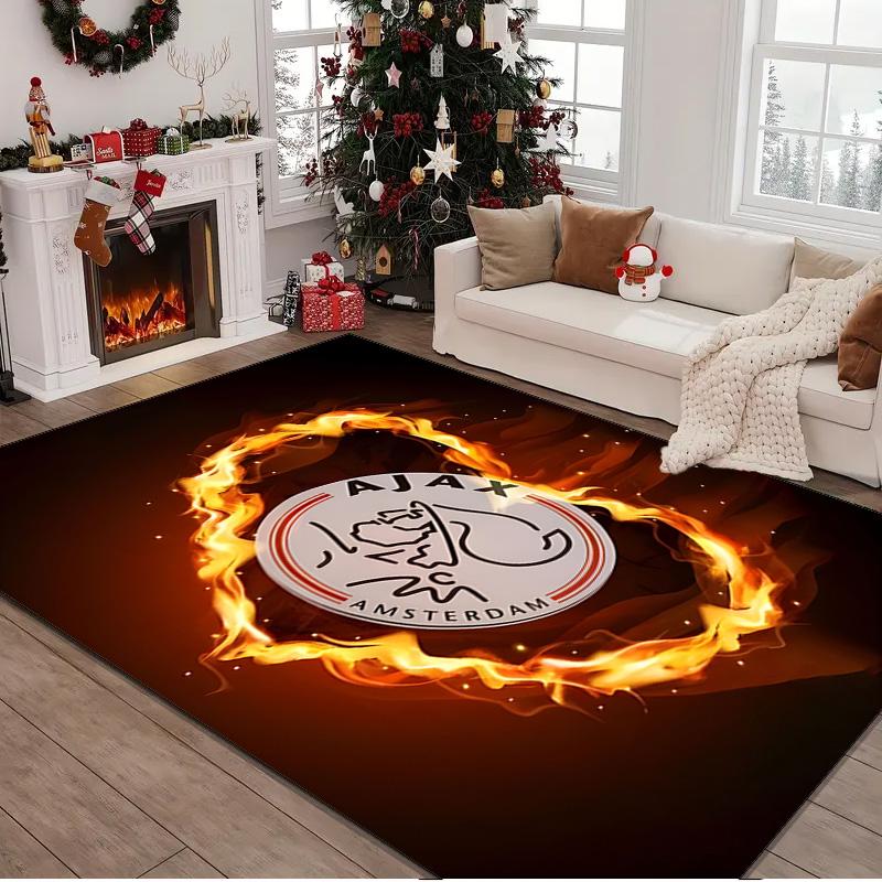 1PC rug Ajax Amsterdam Crest Carpet, Chair Rug,Area Rug for Office Bedroom living rooms bedroom, Doormat decor Christmas fan gifts