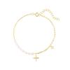 Light Luxury S925 Sterling Silver Delicate Opal Star Ab Chain Pearl Multi-Element Stacked Bracelet Bracelet