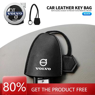 Emblems 2026 New For Drawstring Soft Leather Car Key Bag Key Holder Organizer For Volvo Rdesign AWD C30 C70 S40 S60 S70 S8
